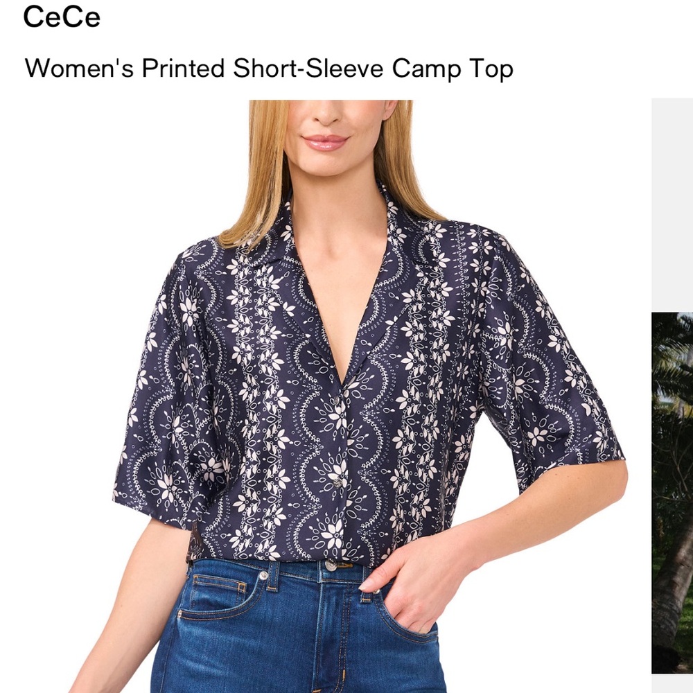 Cece’s printed short sleeve top